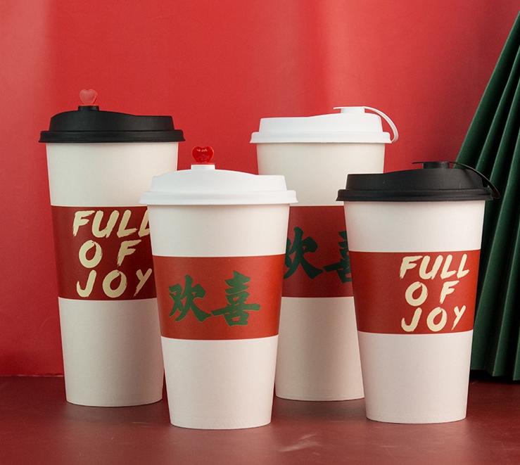 左手貓350ML紙杯